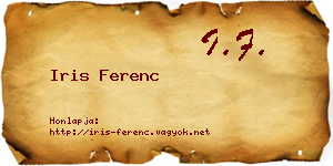 Iris Ferenc névjegykártya